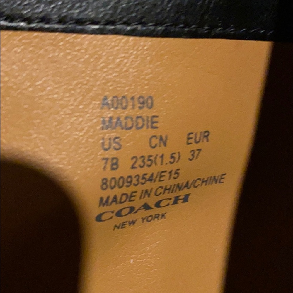 Coach Tall Black Boots - Size 7 - Picture 8 of 8